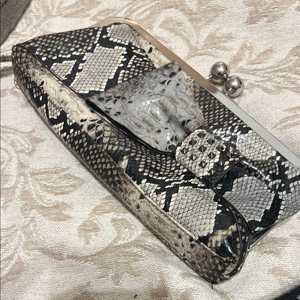 Elegant Snakeskin Clutch